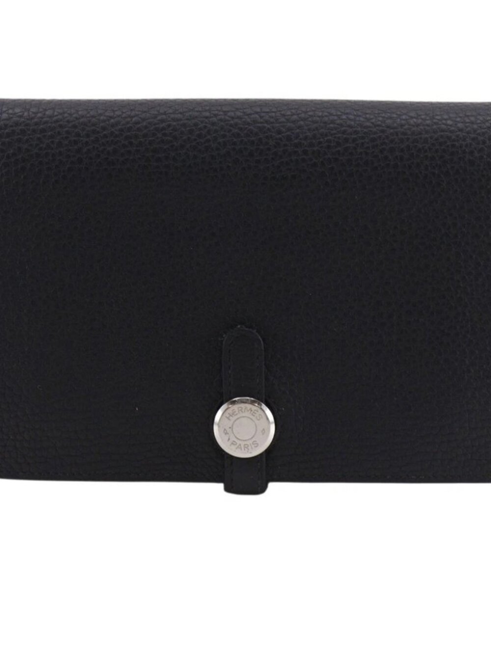 HERMES Dogon Duo Purse black Togo unisex - Picture 1 of 12